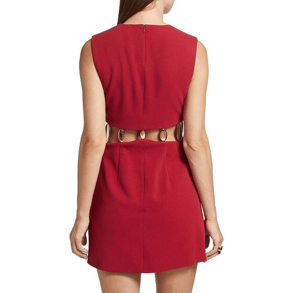 SIMKHAI Sleeveless Back Zip Dory Cut-out Embellished Mini Dress Red Size 2 $675 - Picture 4 of 12